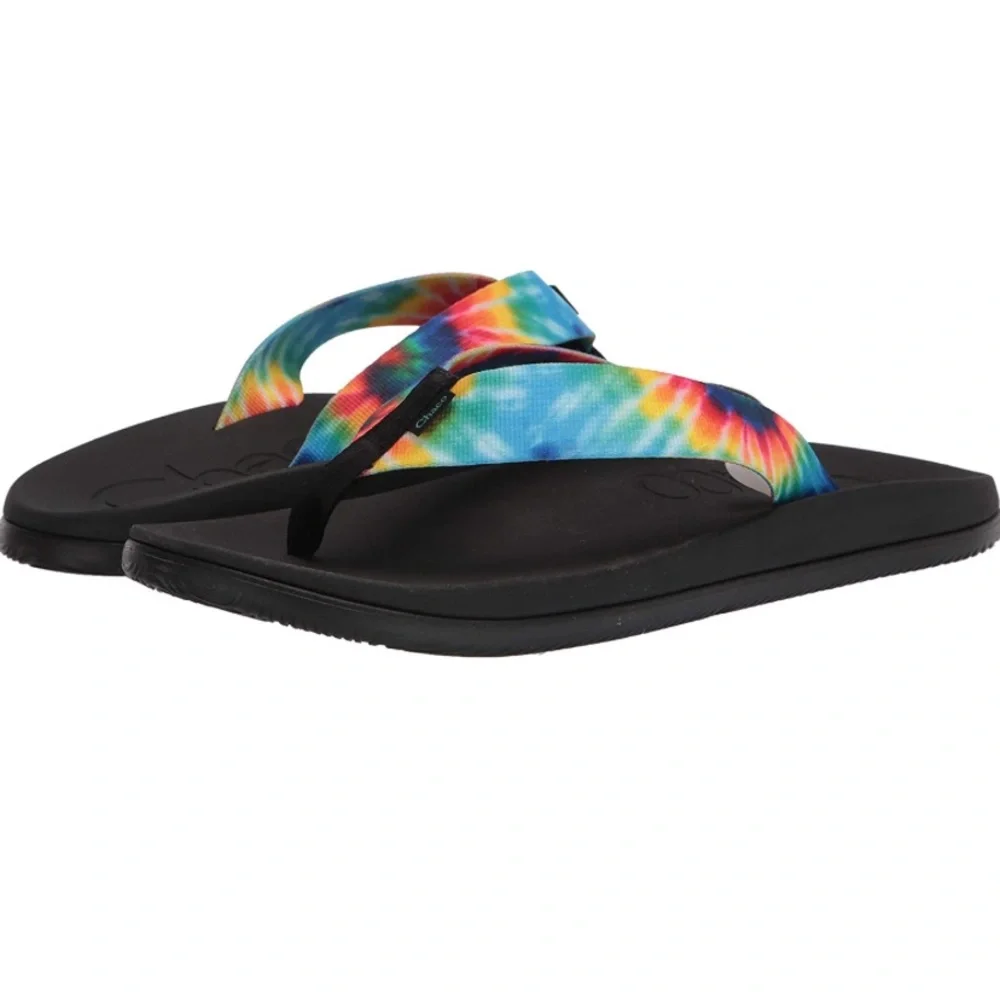 Chaco Mens Tie Dye Flip Flop Sandals Chillos NWT 10 - Picture 4 of 8